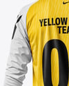 Soccer Goalkeeper Wearing Long Sleeve Jersey and Shorts Mockup