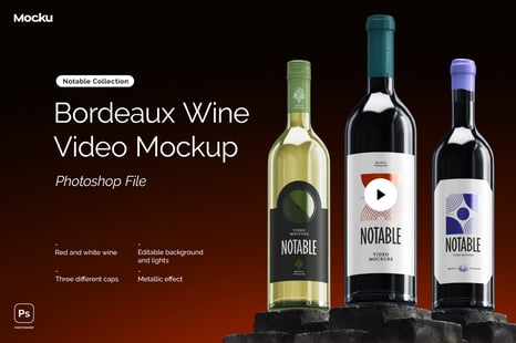 Bordeaux Wine Video Mockup - Notable Collection