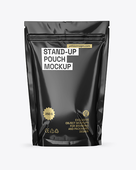 Glossy Stand-up Pouch Mockup