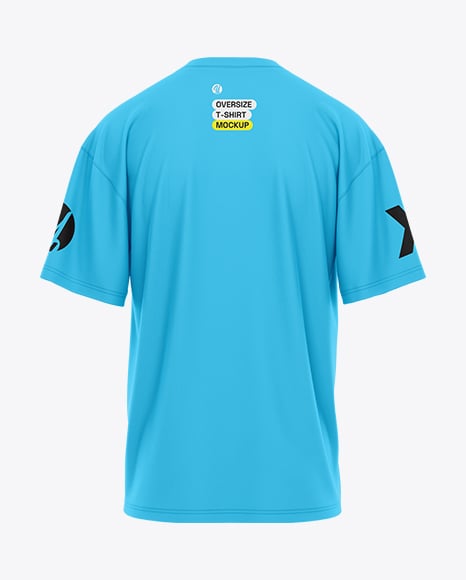 Men's Drop Shoulder Oversized T-Shirt Mockup - Crew neck mockup