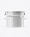 Glossy Tin Can W Metallic Handle Mockup