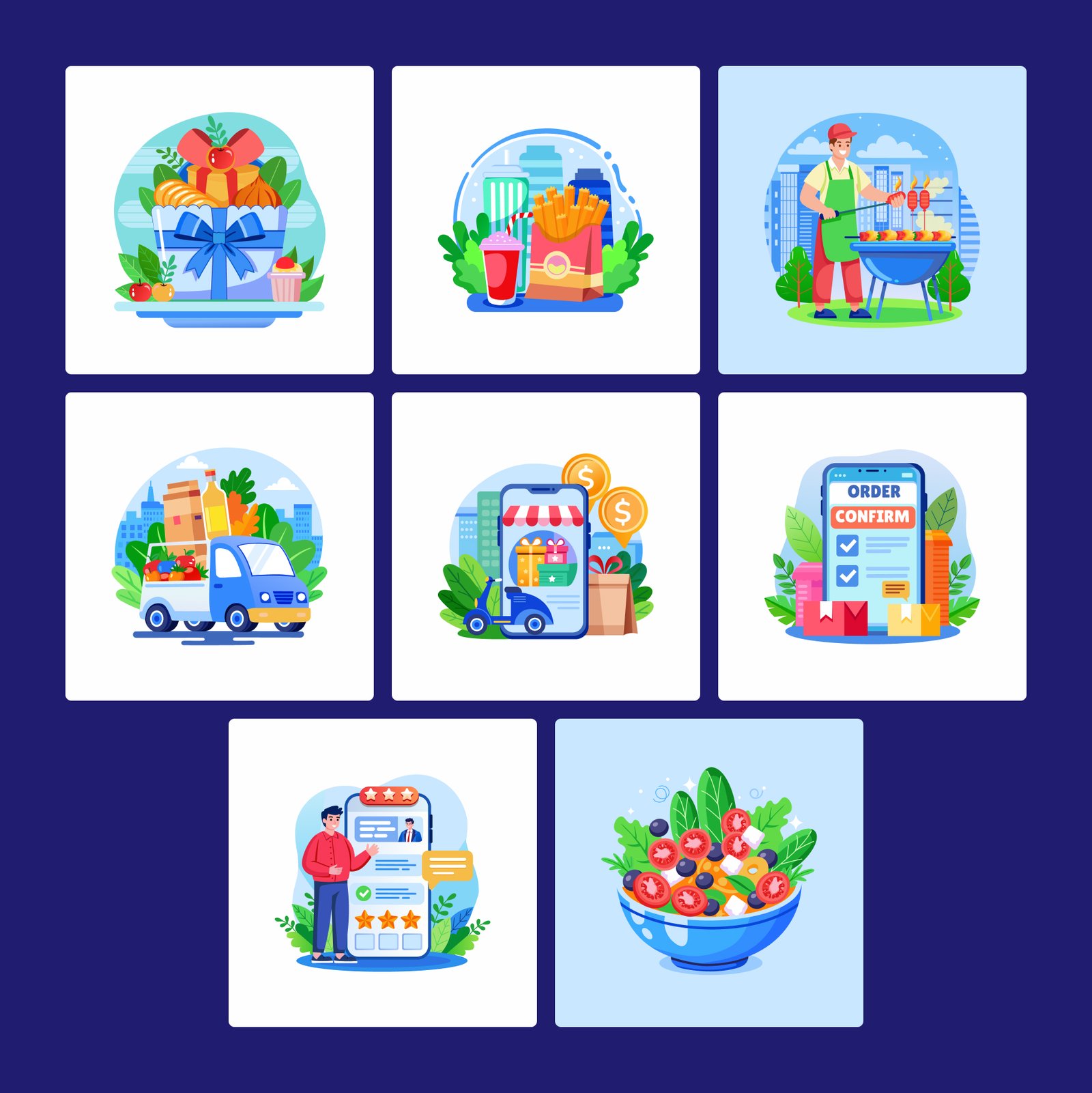 Food Illustration Art Set