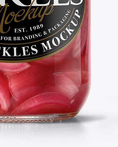 Canned Red Pickled Onions Mockup
