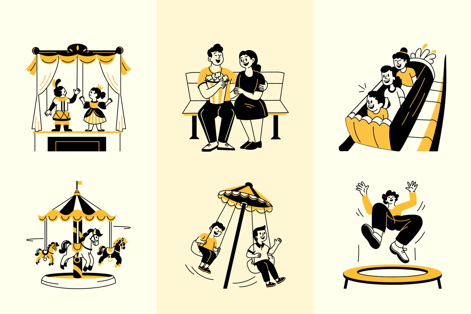 Amusement Park Drawing Set