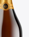 Amber Glass Champagne Bottle Mockup