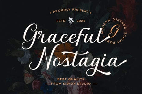 Graceful Nostagia Script Font - Fonts