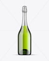 Green Glass Champagne Bottle Mockup