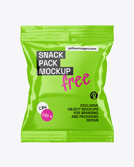Glossy Snack Pack Mockup