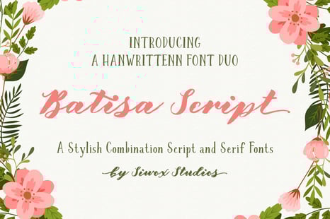 Batisa - A Handwritten Font Duo - Elegant handwriting