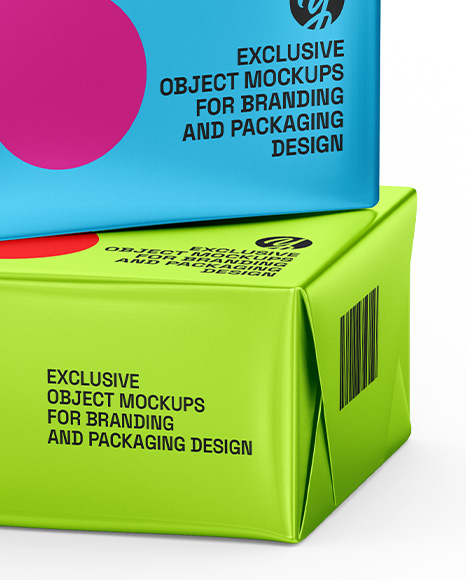 Two Metallic Butter Block Mockups