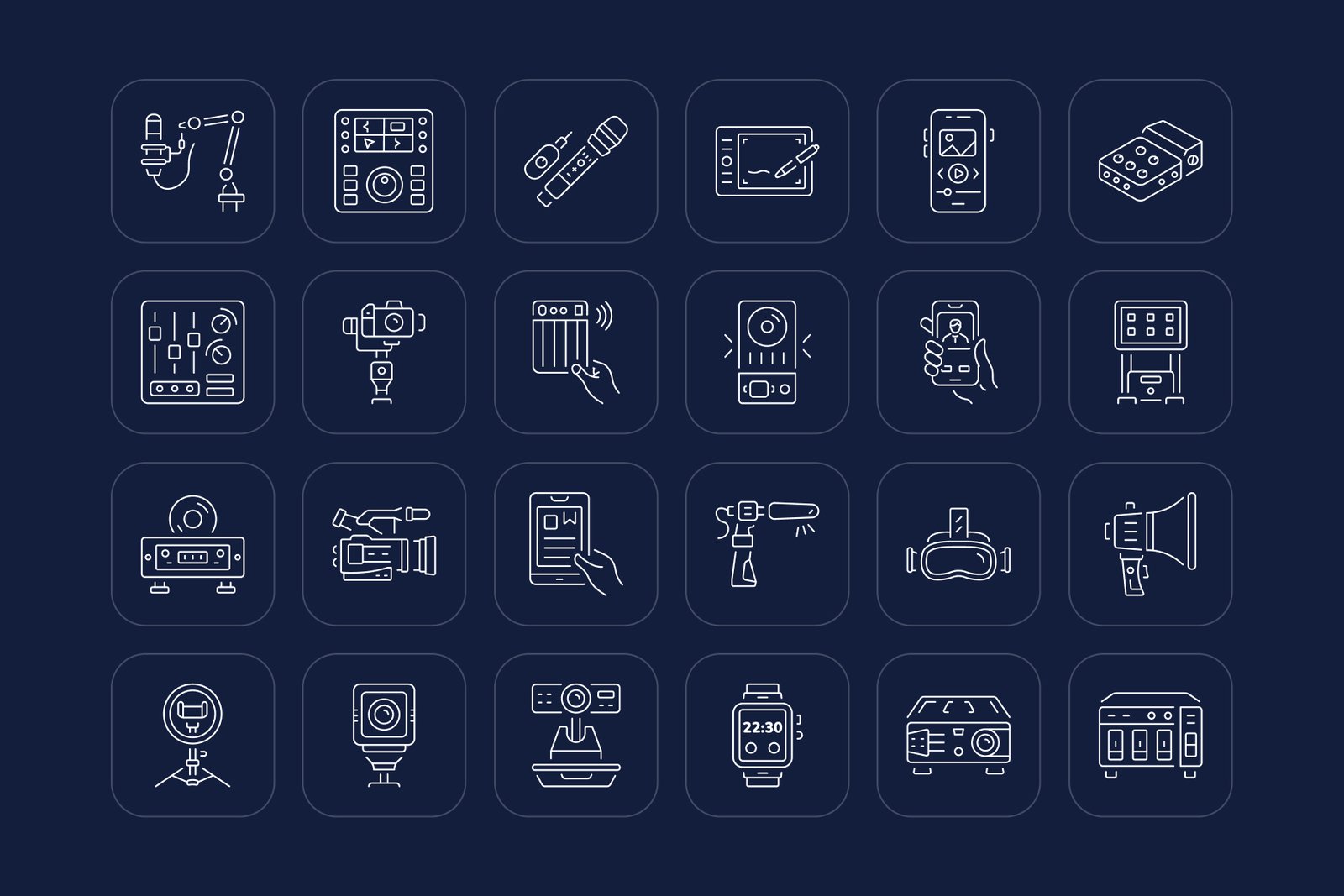 Multimedia Icon Art Set