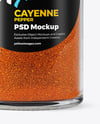 Clear Glass Jar with Cayenne Pepper Mockup