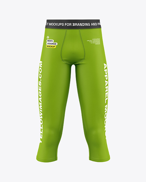 3/4 Men's Leggings Mockup