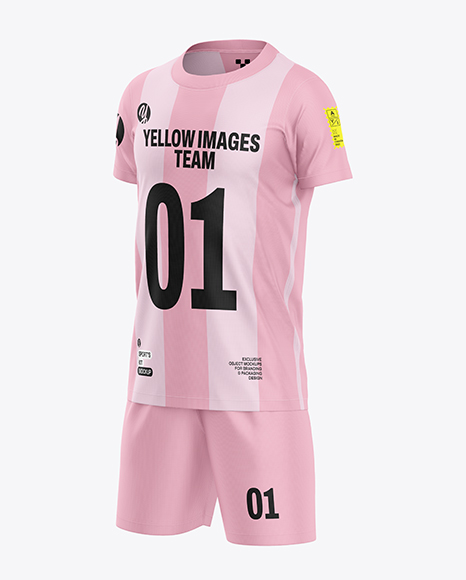 Kids Sports Kit Mockup - Half Side View - Mockups