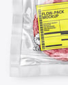 Clear Plastic Flow-Pack with Cutlets Mockup