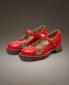 Pair of Patent Leather Mary Janes Mockup