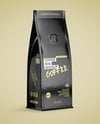 Glossy Coffee Bag Mockup - Half Side view