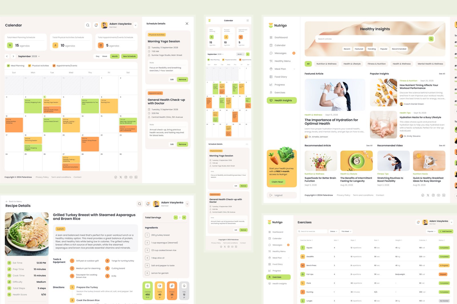 Nutrigo - Nutrition &amp; Diet Dashboard