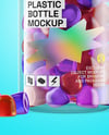 Plastic Bottle with Gummies Mockup