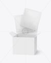 Paper Box With Sachets Mockup
