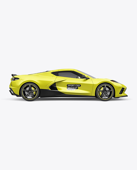 Sport Car Mockup - Side View - Vehicle wrap mockup