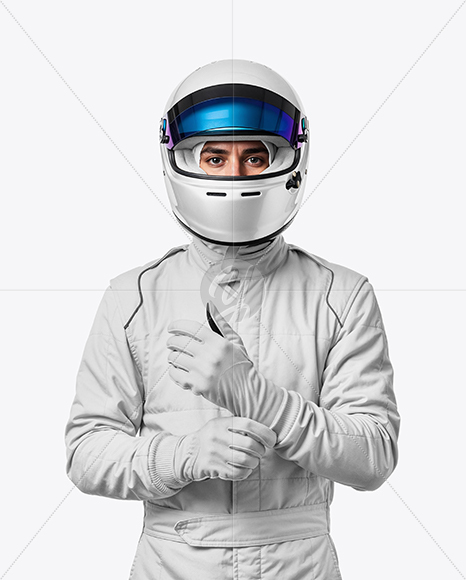 Man Wearing Racing Kit Mockup