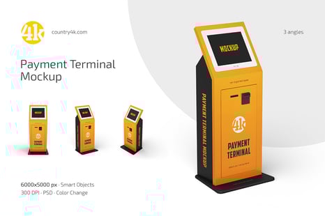 Payment Terminal Mockup Set