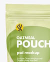 Frosted Stand-Up Pouch w/ Oatmeal Mockup