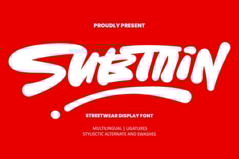 Subtain – Streetwear Display Font - Energetic font