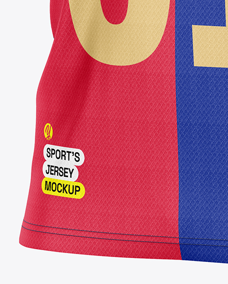 Soccer Jersey Mockup - Half Side View