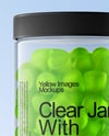 Plastic Jar with Gummies Mockup