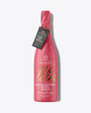 Wine Bottle in Paper Wrap Mockup
