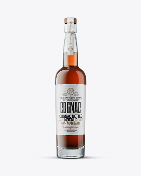 Tall Cognac Bottle Mockup - Packaging mockups