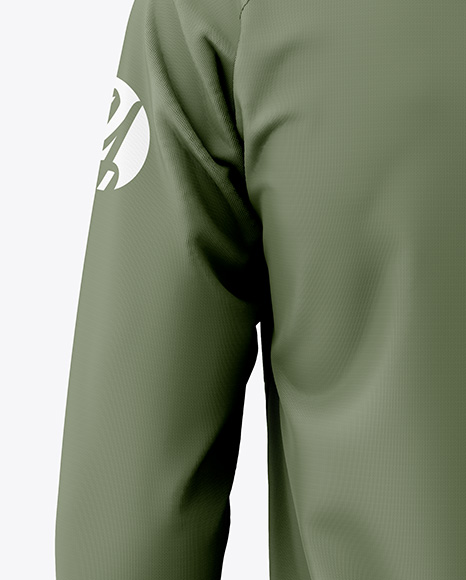 Men's Anorak Windbreaker Jacket Mockup - Back View