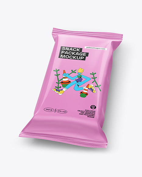 Glossy Snack Package Mockup - Packaging mockups