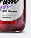 Glass Jar with Mixed Berries Preserves Mockup