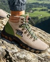 Pair of Hiking Boots on Woman's Legs Mockup