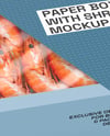 Paper Box with Shrimps Mockup
