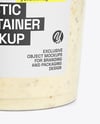 Plastic Container with Clam Chowder Mockup