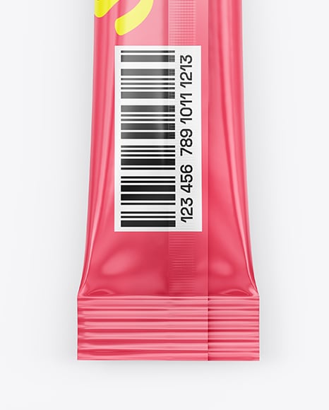 Glossy Stick Sachet Mockup