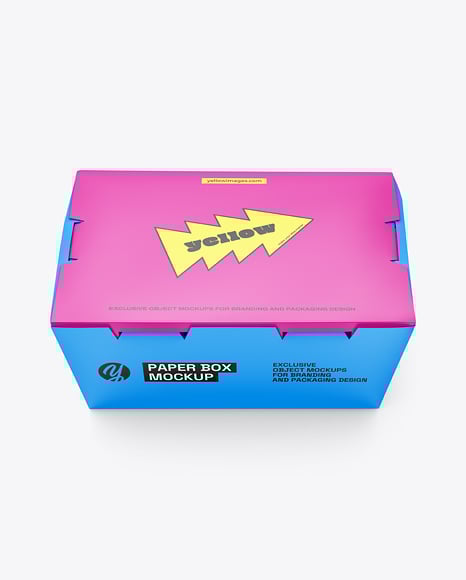 Paper Food Box Mockup - Mockups