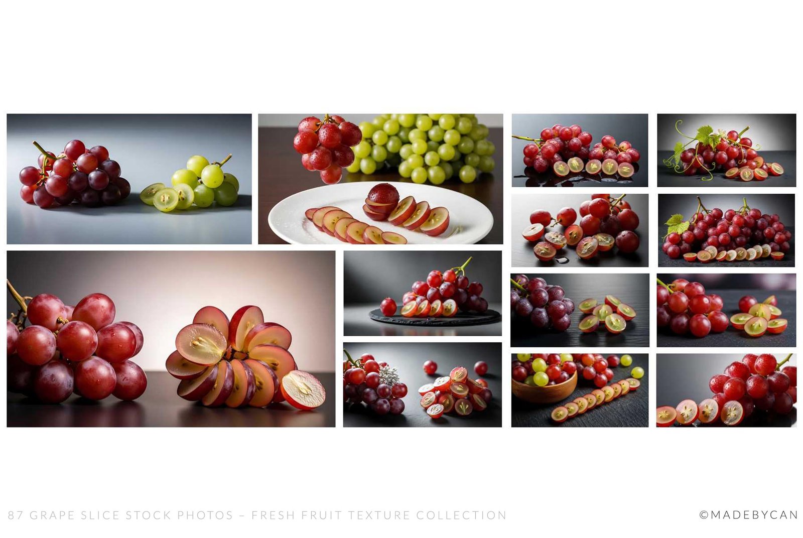 87 Grape Slice Stock Photos – Fresh Fruit Texture Collection