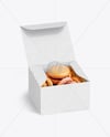 Opened Kraft Box w/ Macarons Mockup
