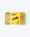 Plastic Tray With Salmon Fillet Mockup
