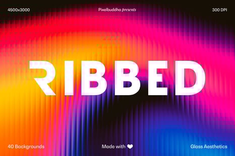 Ribbed Glass Backgrounds Collection - Textures