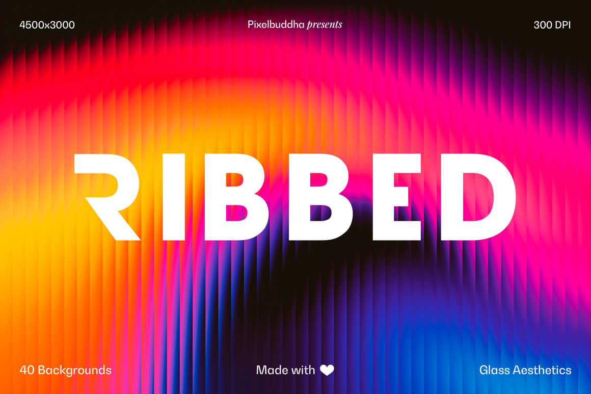 Ribbed Glass Backgrounds Collection