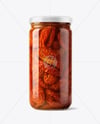 Glass Jar with Sun Dried Tomatoes Mockup