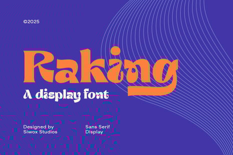 Raking - Bold Display Font - Magazine font
