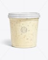 Plastic Container with Clam Chowder Mockup