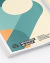 Opened Magazine Mockup - Half Side View